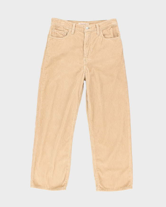 Women's Levi's Beige Straight Ankle Cords Trousers - M