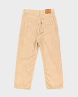 Women's Levi's Beige Straight Ankle Cords Trousers - M