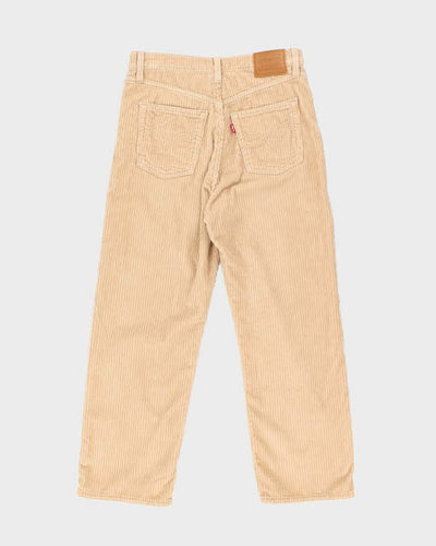 Women's Levi's Beige Straight Ankle Cords Trousers - M