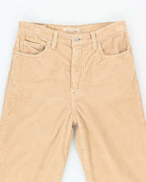 Women's Levi's Beige Straight Ankle Cords Trousers - M