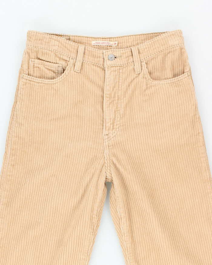 Women's Levi's Beige Straight Ankle Cords Trousers - M