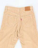 Women's Levi's Beige Straight Ankle Cords Trousers - M
