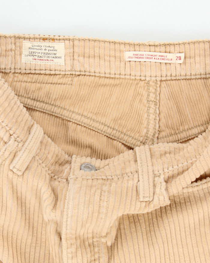 Women's Levi's Beige Straight Ankle Cords Trousers - M