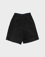 Vintage 1990s David Hollis Women's High Waisted Suede Shorts Below The Knee Shorts - S