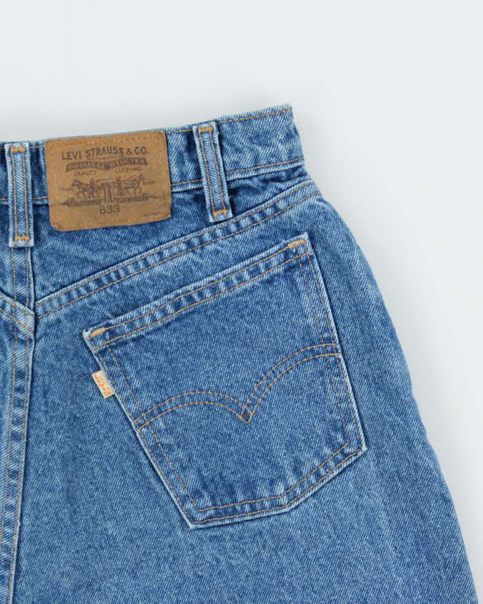 Vintage 1996 Levi's 633 White Tab Made In USA Women's High Waisted Denim Shorts - W26