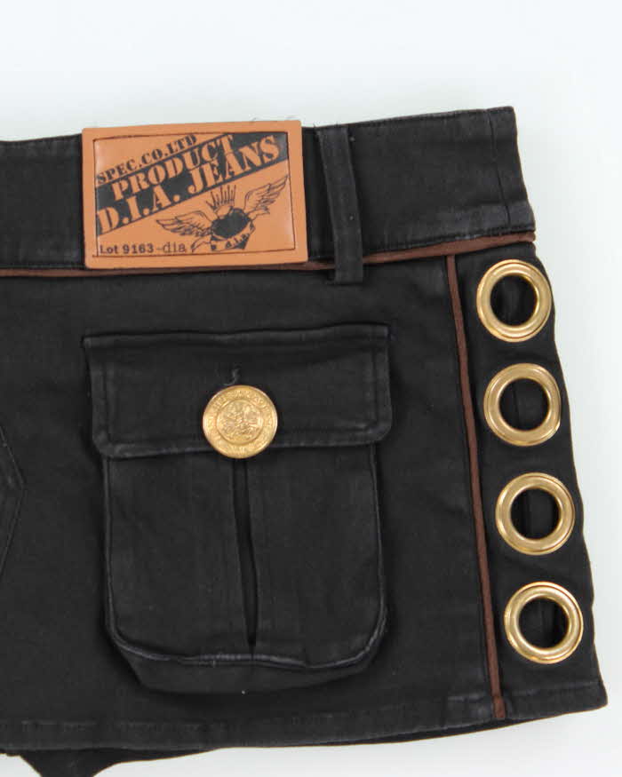 Vintage Y2k 00s D.I.A Eyelet Micro Skort - S