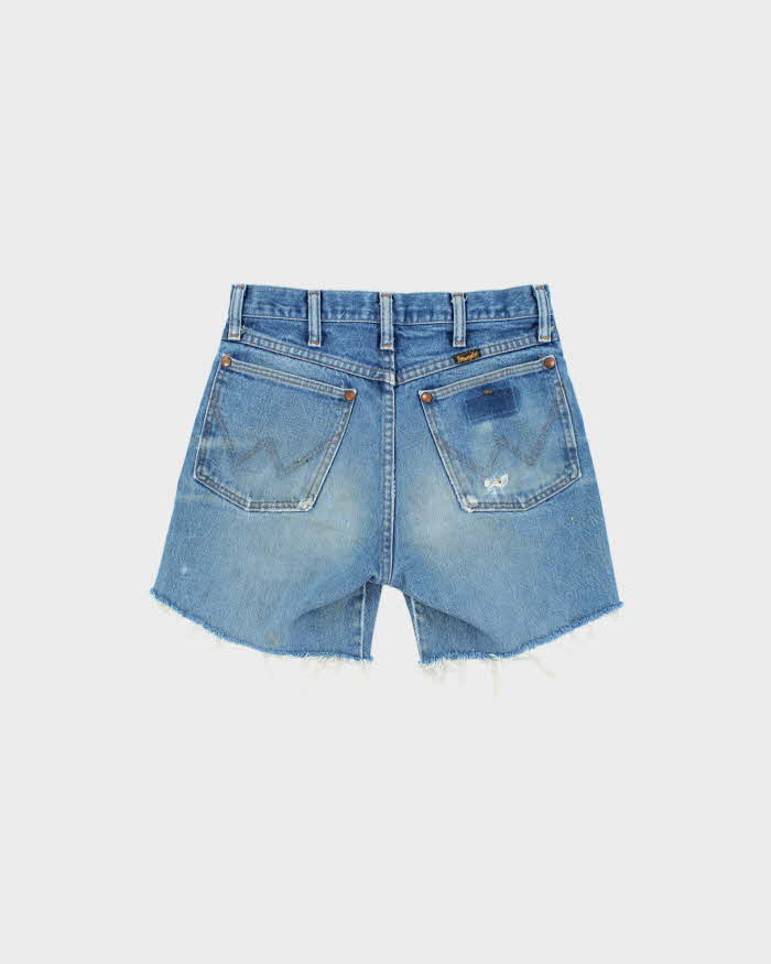 Vintage 1970s Wrangler Women's Made In USA Distressed Denim Mini Shorts - W26