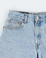 Vintage 1990s Levi's 550 Women's Made In USA Mid-Rise Denim Mini Shorts - W28