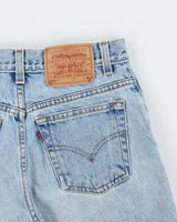 Vintage 1990s Levi's 550 Women's Made In USA Mid-Rise Denim Mini Shorts - W28