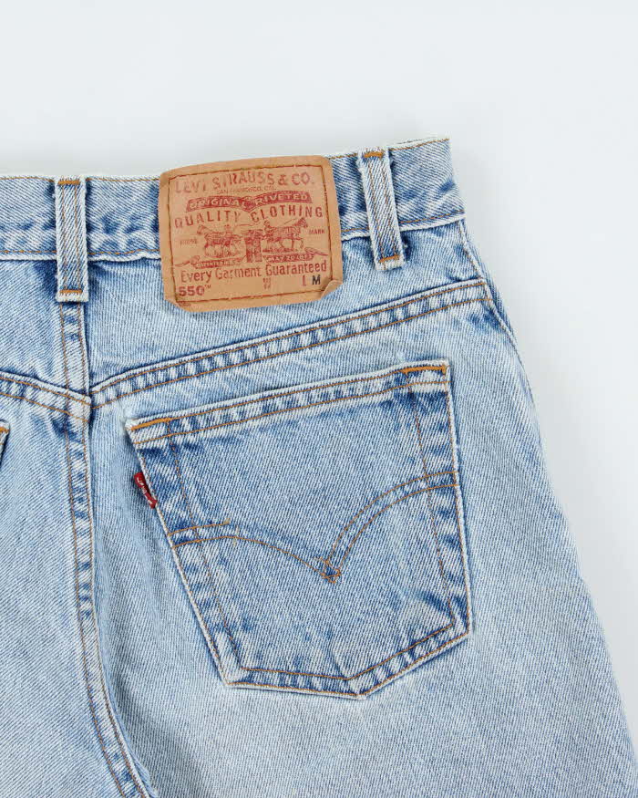 Vintage 1990s Levi's 550 Women's Made In USA Mid-Rise Denim Mini Shorts - W28