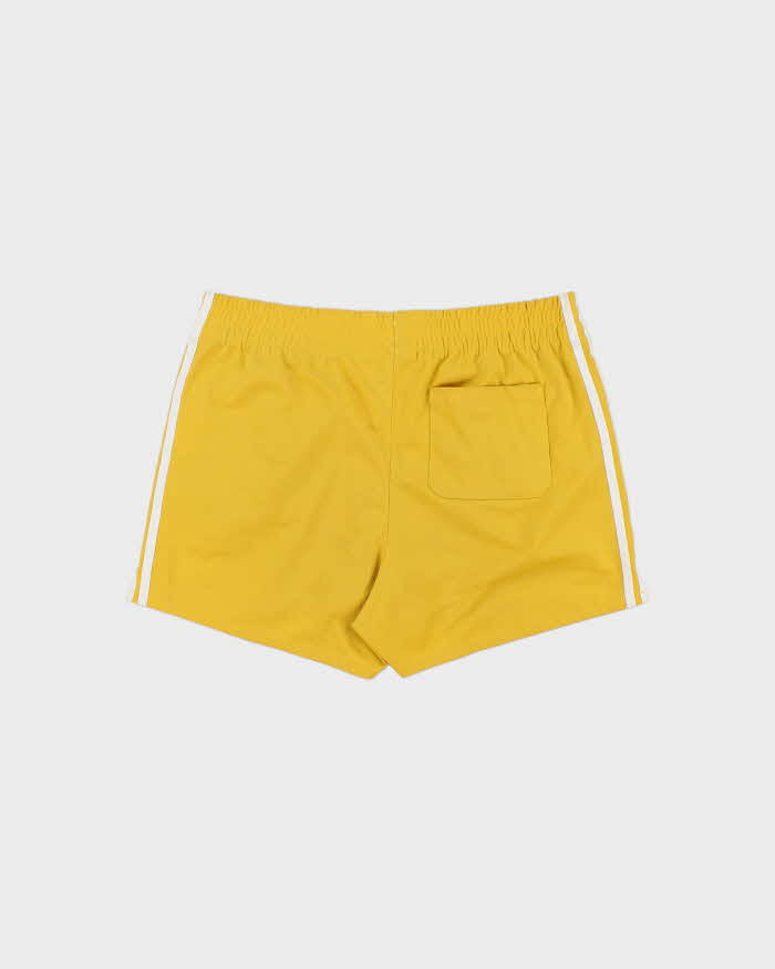 Vintage Adidas Originals Women's Mustard 3-Stripe Firebird Shorts - M