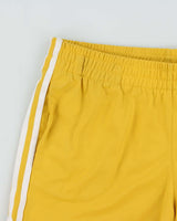 Vintage Adidas Originals Women's Mustard 3-Stripe Firebird Shorts - M