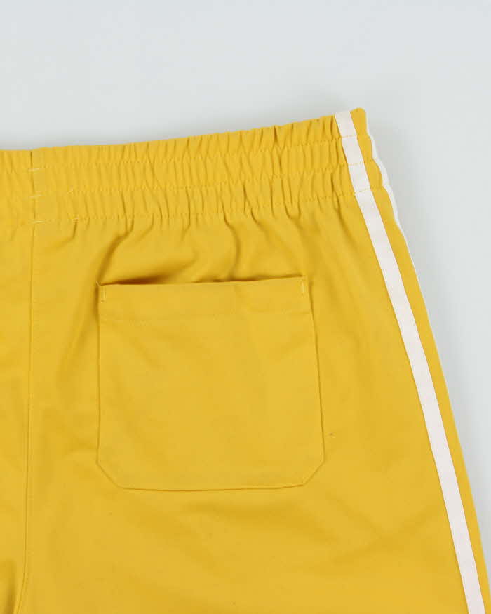Vintage Adidas Originals Women's Mustard 3-Stripe Firebird Shorts - M