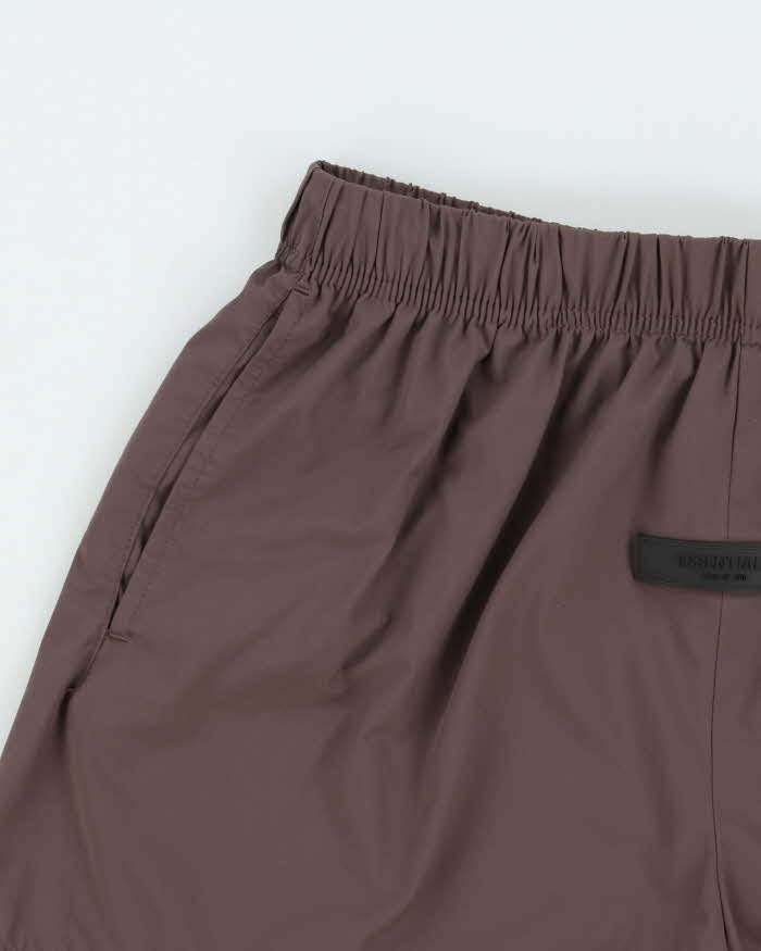 SS2023 ESSENTIALS Fear Of God Women's Plum Soft Shell Active Shorts - XS