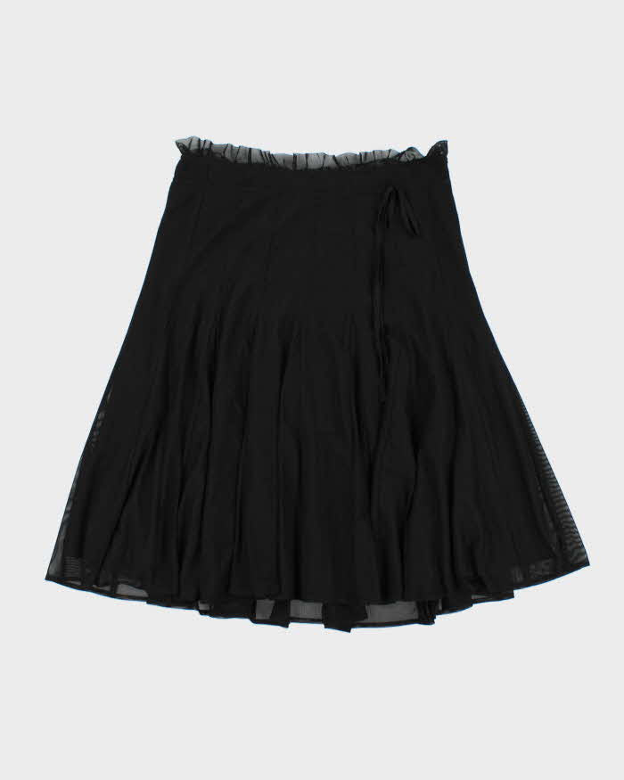Vintage 1990s Mario Serrani Lined Mesh Floaty Skirt - M