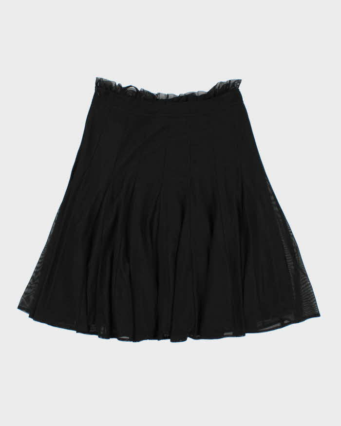 Vintage 1990s Mario Serrani Lined Mesh Floaty Skirt - M