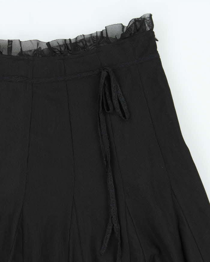 Vintage 1990s Mario Serrani Lined Mesh Floaty Skirt - M