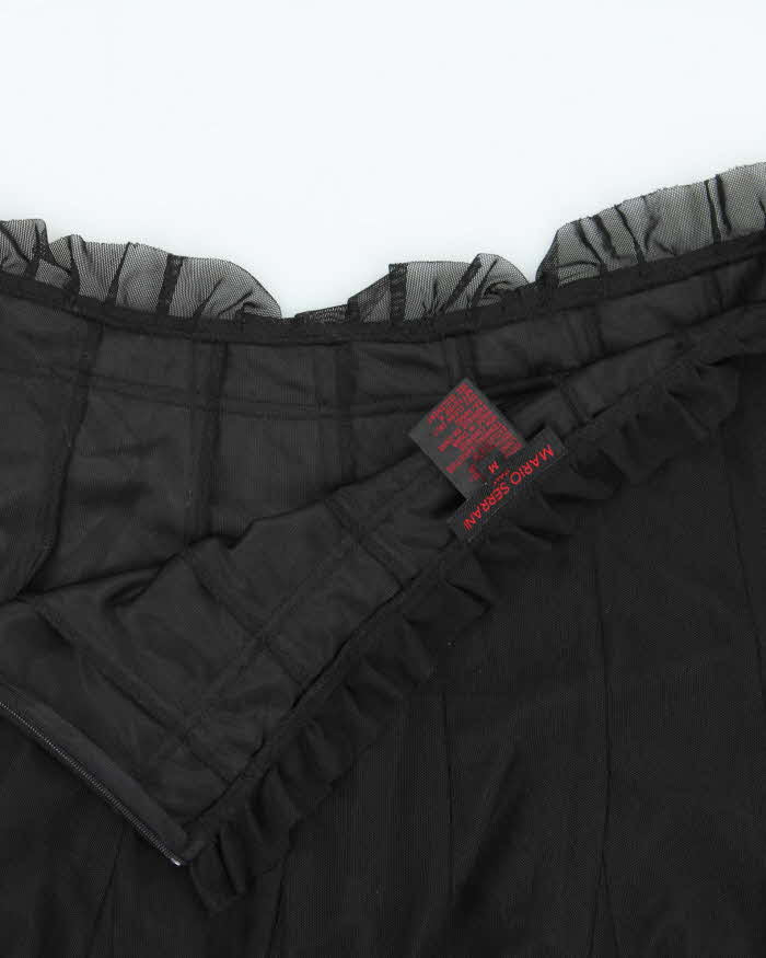 Vintage 1990s Mario Serrani Lined Mesh Floaty Skirt - M