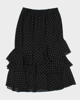 Vintage 2000s Suzy Polka Dot Ruffle Skirt - S