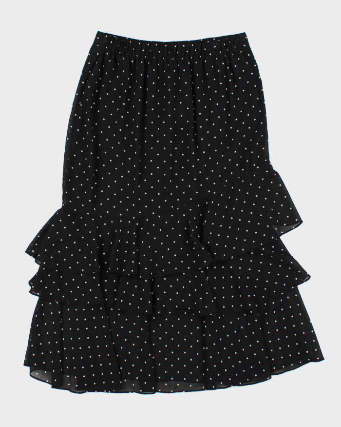 Vintage 2000s Suzy Polka Dot Ruffle Skirt - S