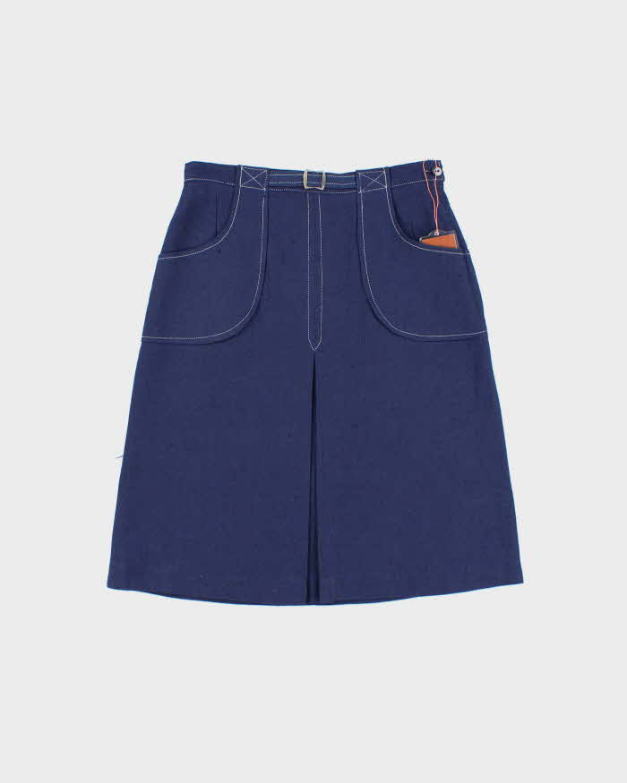 DSWT 1970s  Di Lusso Premiere Italy Contrast Stitch Skirt - XS