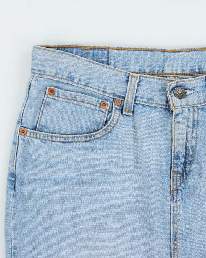 Vintage 2003 Levi's 669 High Middle Split Denim Skirt - S