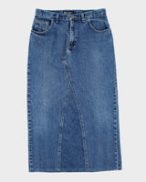 Vintage 1990s Faded Glory Made In USA Denim Maxi Skirt - M