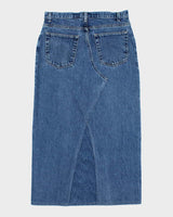 Vintage 1990s Faded Glory Made In USA Denim Maxi Skirt - M