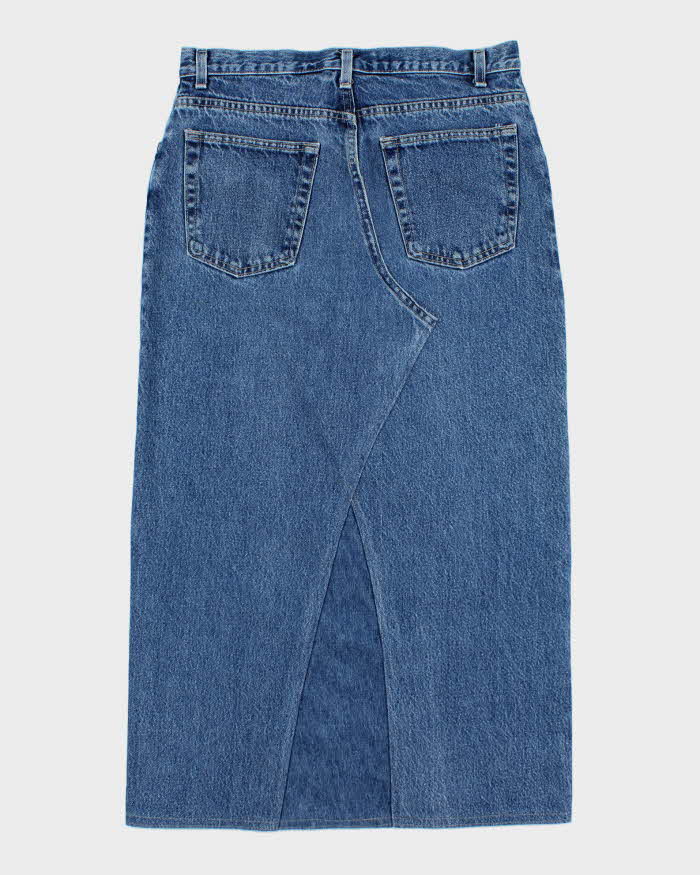 Vintage 1990s Faded Glory Made In USA Denim Maxi Skirt - M