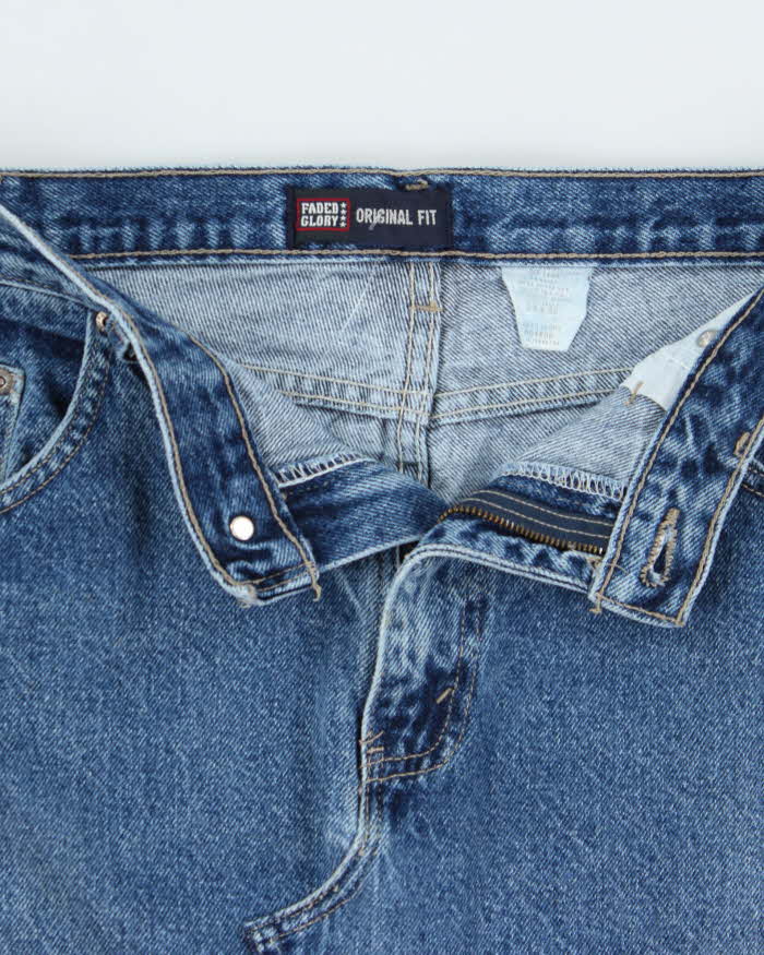 Vintage 1990s Faded Glory Made In USA Denim Maxi Skirt - M