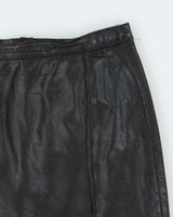 Vintage 1990s London Fog Leather Mini Skirt - XS