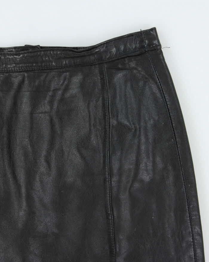 Vintage 1990s London Fog Leather Mini Skirt - XS