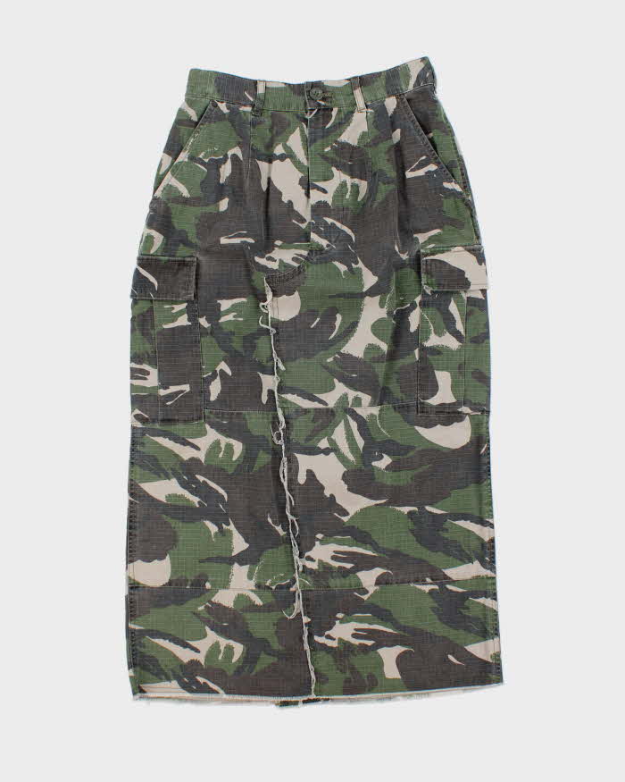 Moussy Camouflage Raw Hem Skirt - XS