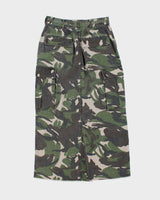 Moussy Camouflage Raw Hem Skirt - XS