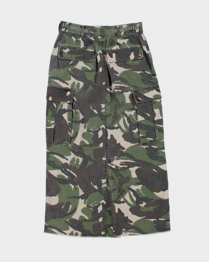 Moussy Camouflage Raw Hem Skirt - XS