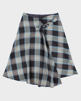Vintage Autre Ton Checked Wrap Skirt - S