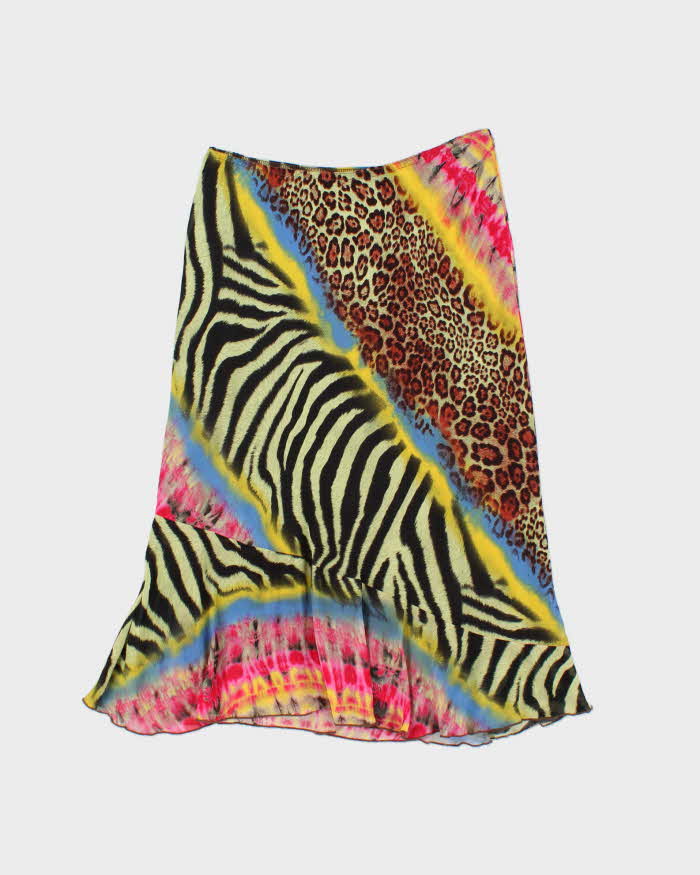 Vintage 1990s Abria Animal Print Abstract Parttern Skirt - S