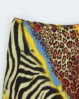 Vintage 1990s Abria Animal Print Abstract Parttern Skirt - S
