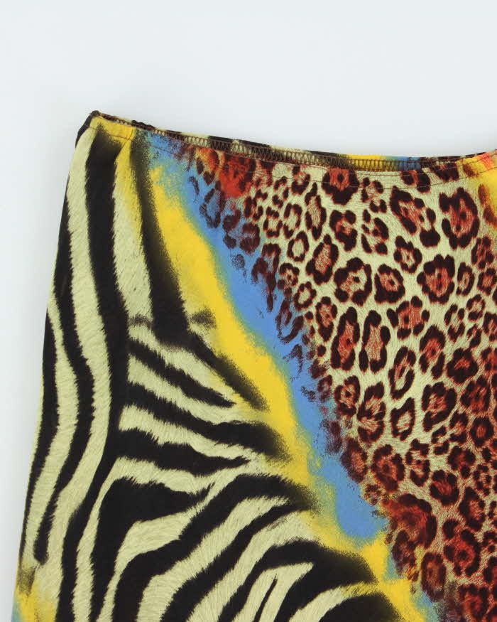 Vintage 1990s Abria Animal Print Abstract Parttern Skirt - S