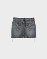 Vintage Y2k 2000s Dish Side Zip Mini Skirt - XS