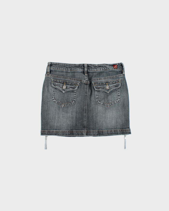 Vintage Y2k 2000s Dish Side Zip Mini Skirt - XS