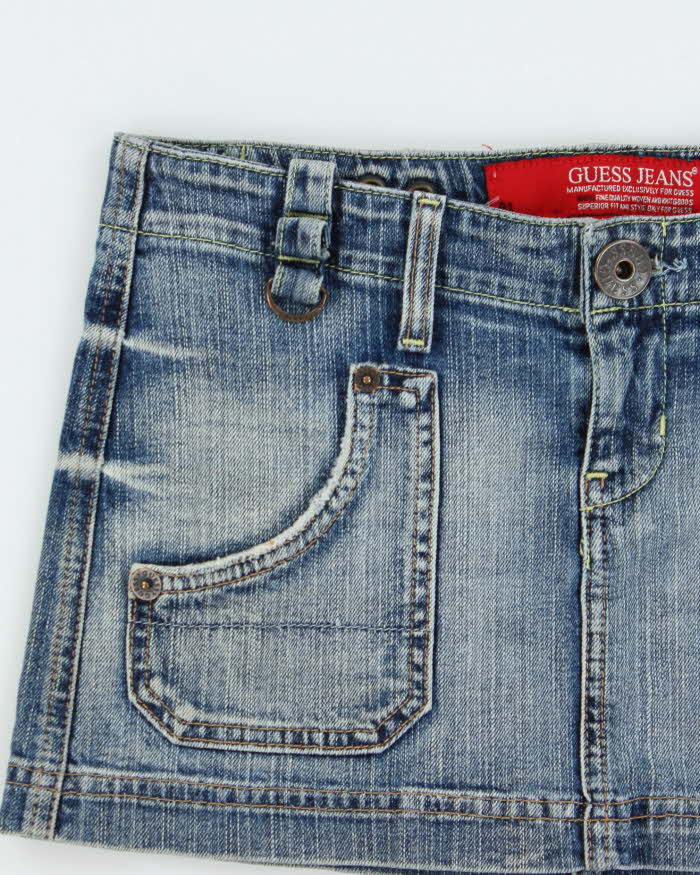 Vintage Y2k 2000s Guess Jeans Denim Mini Skirt - XS