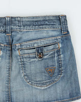 Vintage Y2k 2000s Guess Jeans Denim Mini Skirt - XS