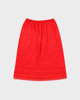 Vintage 1990s Intimate Details Lace Trim Semi Sheer Slip Skirt - S