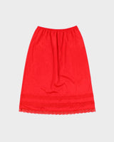 Vintage 1990s Intimate Details Lace Trim Semi Sheer Slip Skirt - S