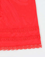 Vintage 1990s Intimate Details Lace Trim Semi Sheer Slip Skirt - S