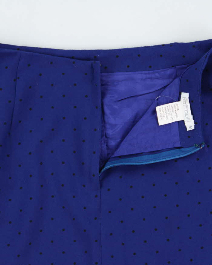 Vintage 1990s Raffoeli Polka Dot Pencil Skirt - XS