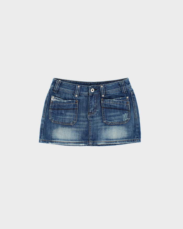 Vintage Y2k 2000s Diesel Denim Mini Skirt - XS