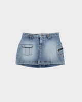 Vintage Y2k 2000s Guess Denim Mini Skirt - XS