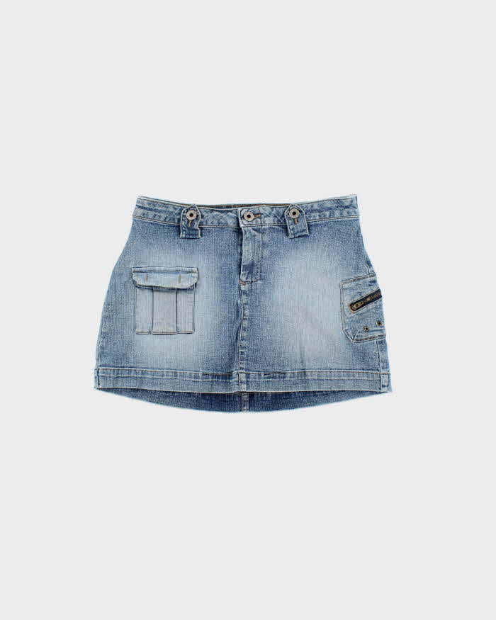 Vintage Y2k 2000s Guess Denim Mini Skirt - XS
